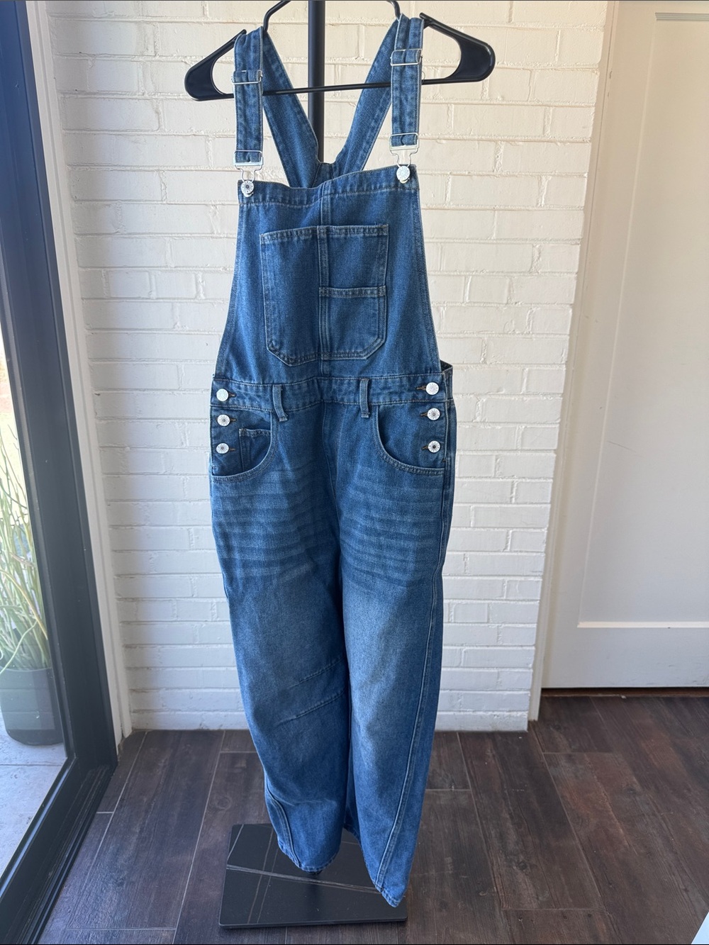 Denim Overalls Jumpsuit in Blue